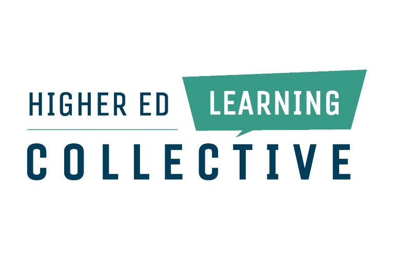 The green and blue logo for the High Ed Learning Collective website