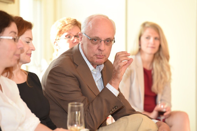 SPEA dean John D. Graham speaking in a classroom