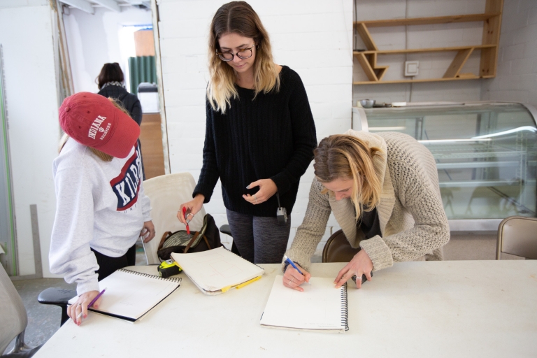 IU Design students work on project for an art shop in Paoli