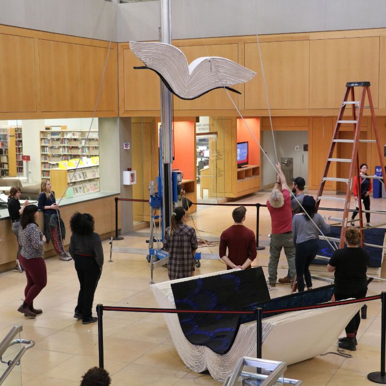 Installing the current exhibit