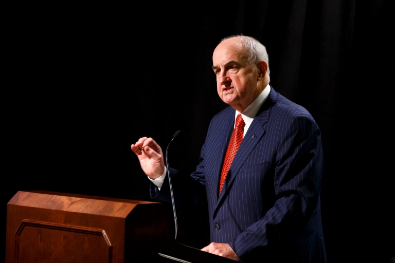 Indiana University president Michael A McRobbie 