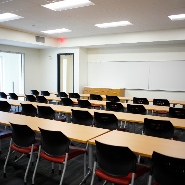 A classroom at the Excellence Academy at Memorial Stadium