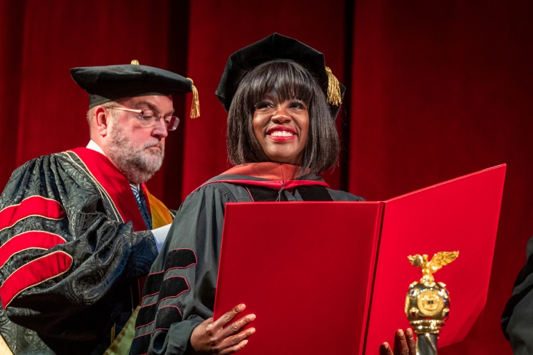 Viola Davis receiving an honorary doctorate