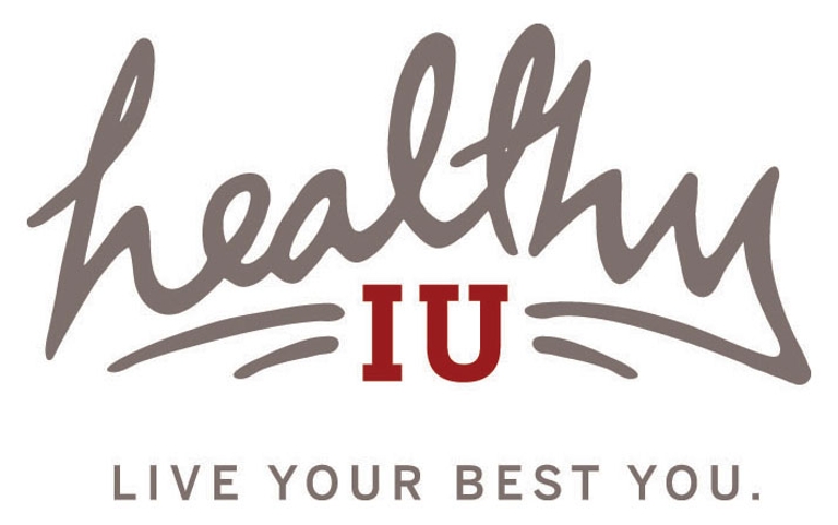 An illustration that says Healthy IU - live your best you.