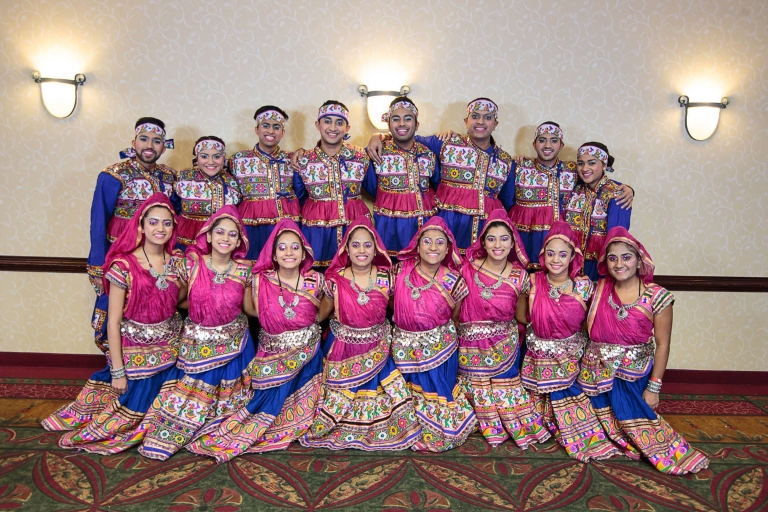 Kumar with HoosierRaas dance team. 